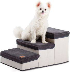 Mewoofun 3-Tier Foldable Dog Stairs For Accessibility