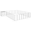 Dog Kennel Silver 273.5 ft¬≤ Steel