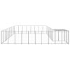 Dog Kennel Silver 273.5 ft¬≤ Steel