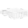Dog Kennel Silver 273.5 ft¬≤ Steel