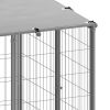 Dog Kennel Silver 169.3 ft¬≤ Steel