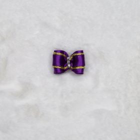 Three Crystal Bow (Color: Purple)