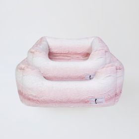 Cashmere Dog Bed (Color: Pink Angora, size: SM)